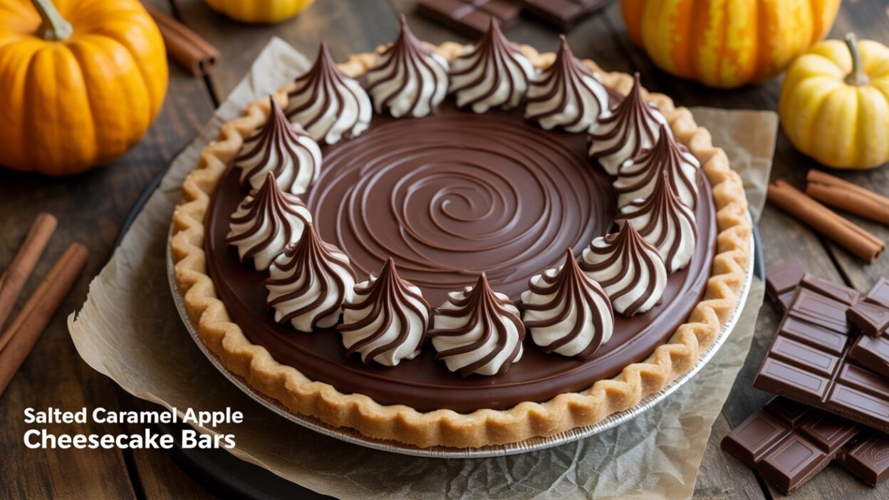 Salted Caramel Apple Cheesecake Bars